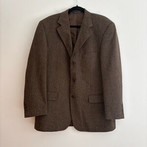 Vintage Vito Rufolo Wool Blazer Brown Classic Minimalist Business Italian 43R